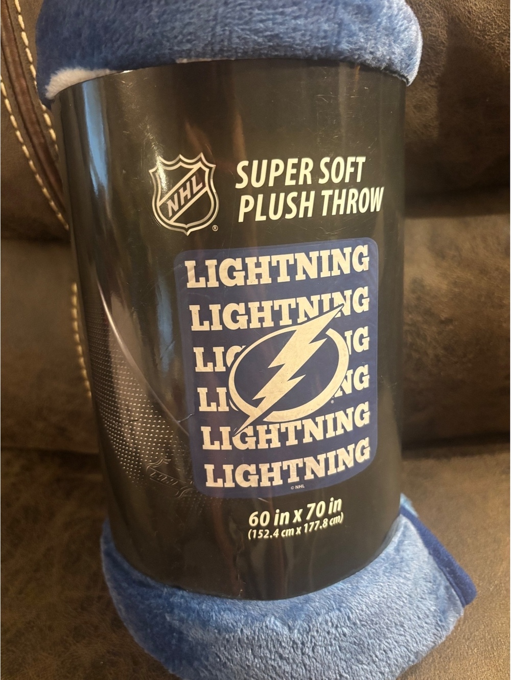 NWT NHL Tampa Bay Lightning Super Soft Plush Throw Blanket 60x70 Blue Fan Gift